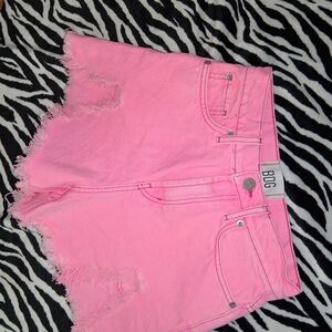 BDG Bright Pink Jean Shorts